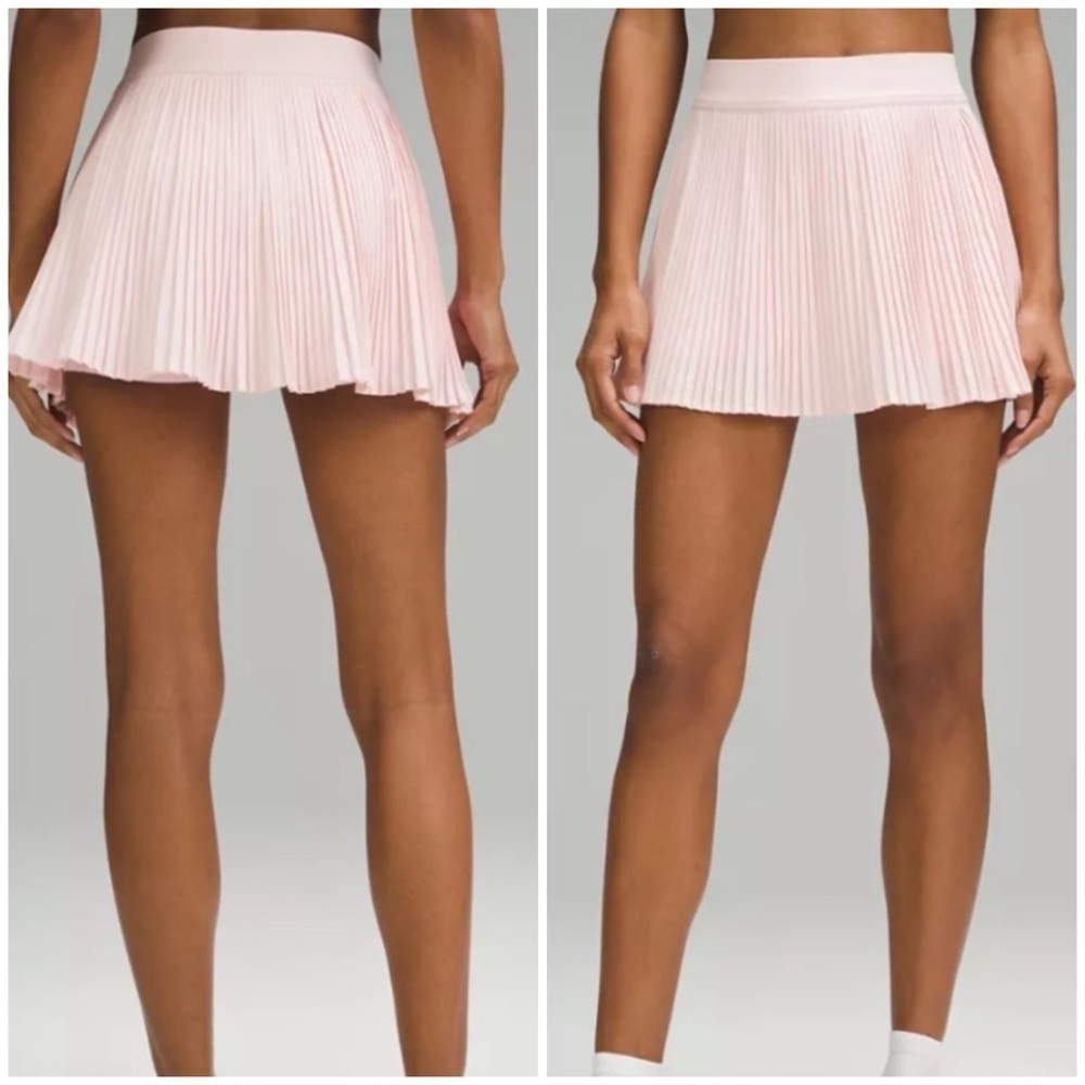 Lululemon Varsity High Rise Pleated Tennis Skirt, Strawberry Milkshake, Size 12